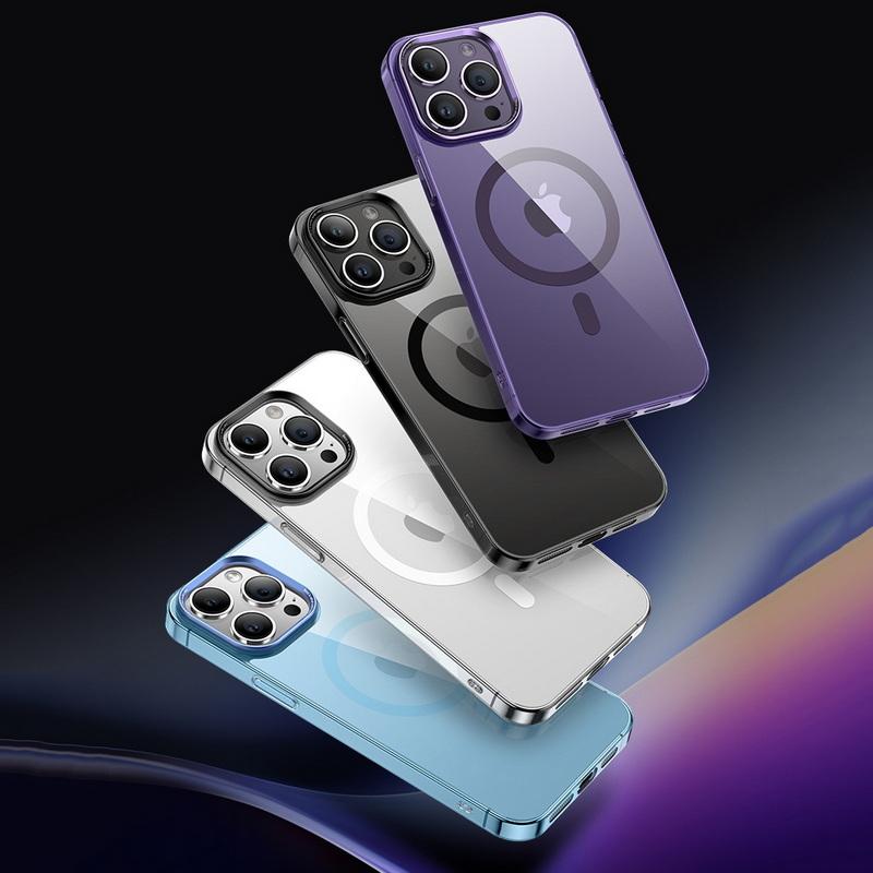 Роскошный тонкий магнитный чехол из закаленного стекла для iPhone 16 Plus 15 Pro Max 14 Pro 13 для Magsafe, ударопрочный жесткий прозрачный чехол для телефона из ПК