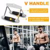 Pulldown Cable Machine Steel Handle Non Slip Gym Lat Pull Down Rope Handle Triceps Fitness T-Bar Handle Grip for Home Workout