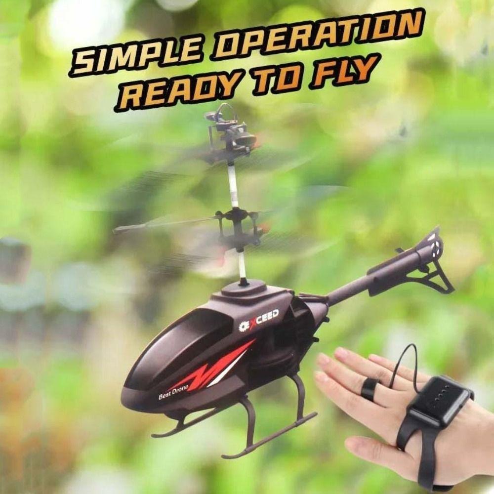 Flying Helicopter Induction Helicopter Watch Wrist Mini RC Plane  Children Gift