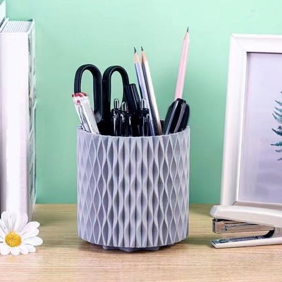 Вращающийся на 360° органайзер для кистей для макияжа, ведро для хранения кистей большой вместимости