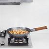 Universal Hand Hammered Iron Wok Round-bottomed Frying Pot Multifunctional Non-stick Pan  Home