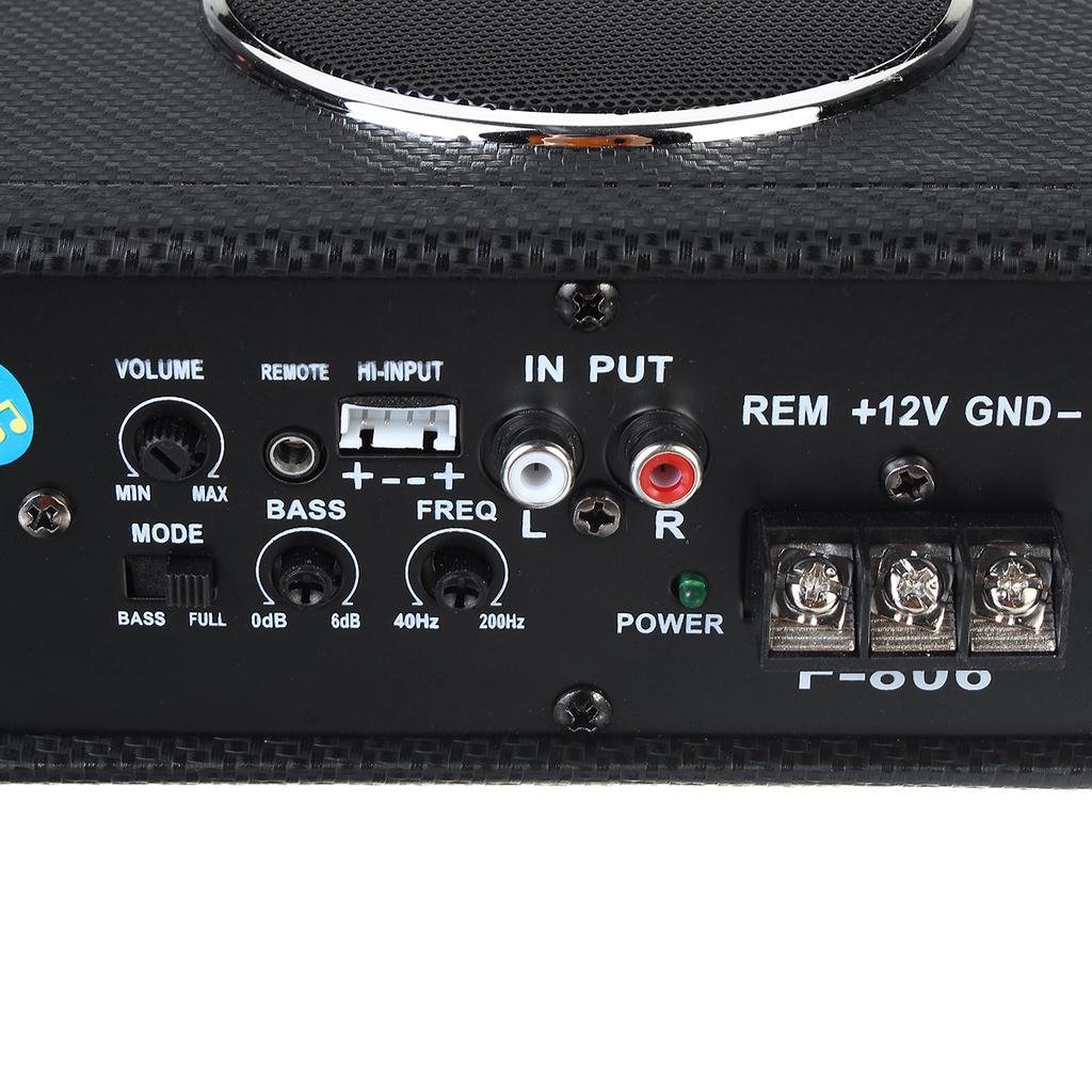 8"" 800W Bluetooth Car Amplifier Subwoofer Car Audio Slim Under Seat Active Subwoofer Bass Speaker Auto Woofer Music Player