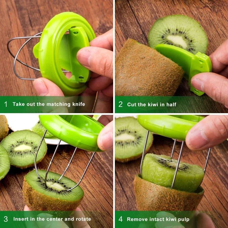 Kiwi Cutter Fruit Peeler Slicer Lemon Fast Peel Kiwi Slicer Peeling Pitaya Spiralizer для домашней кухни Gadgets Salad Fruit Tools