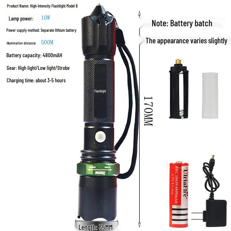 Explosion-Proof Super Bright LED Spotlight for Long-Range Use, Ideal for Household, Patrol, and Mining, with Certification