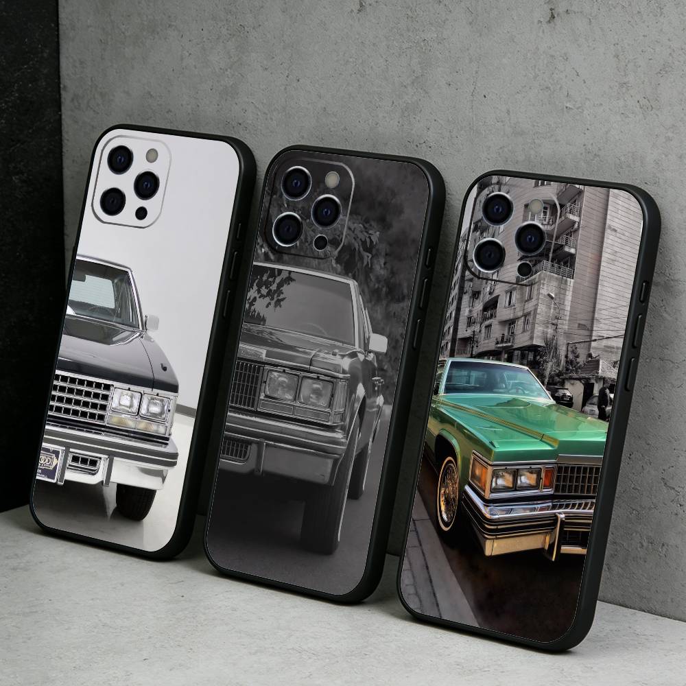 1976 Классические Винтажные Автомобили S-SevilleES Чехол для Телефона для iPhone17,16,15,14,13,12 Plus,Max Мягкий Силиконовый Черный Чехол