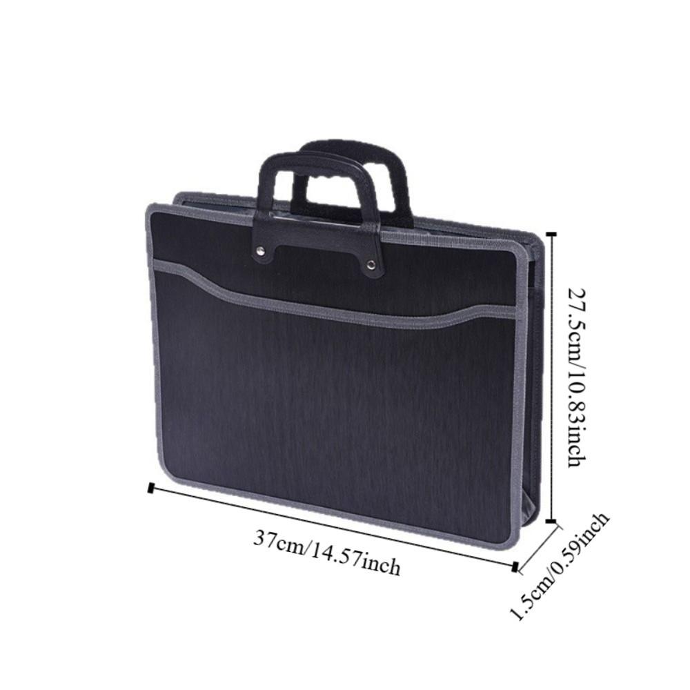 Oxford Cloth Office Briefcase Waterproof Document Handbag Protective Portable File Bag Car Side