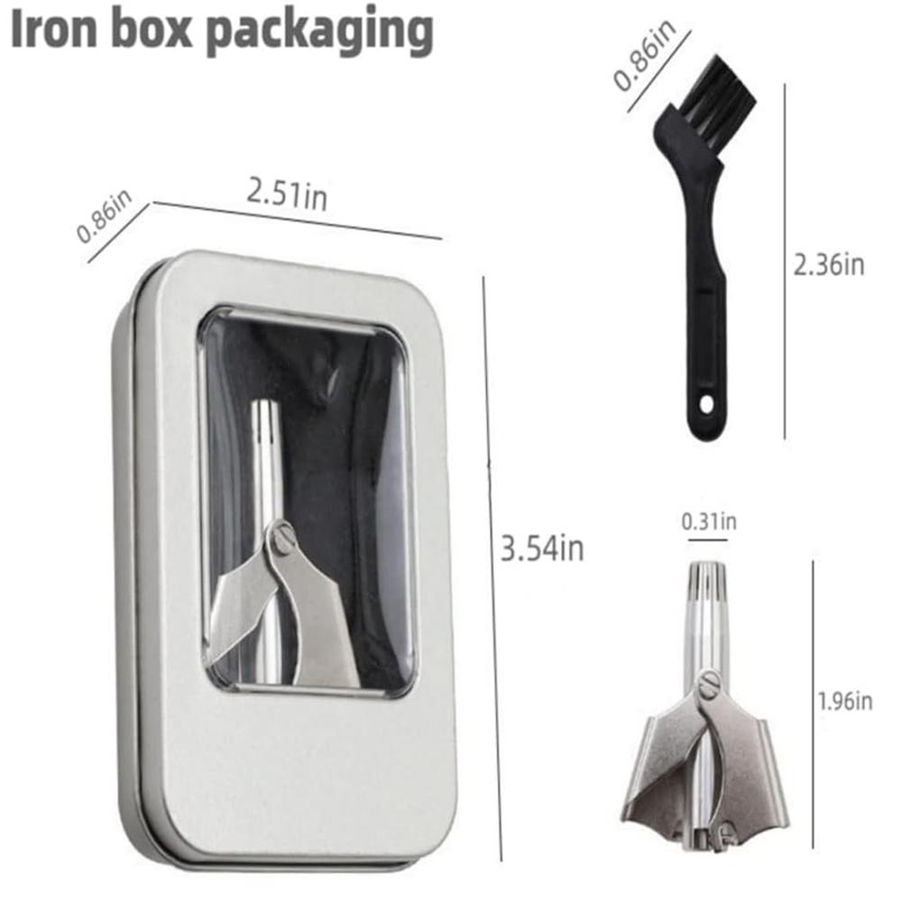 Portable Rotary Manual Ear And Nose Hair Trimmer With 12 Sharp Blades