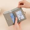 Женский кожаный кошелек для монет в японском стиле с RFID-защитой и застежкой из сплава