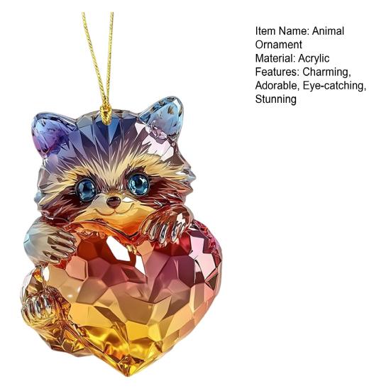 День святого Валентина Мультяшный животный орнамент Милый кот собака кролик держащий сердце брелок Акриловый аксессуар для зеркала заднего вида автомобиля