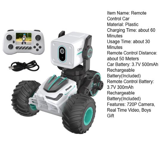 Машинка с дистанционным управлением и видеокамерой в реальном времени 720P для детей, внедорожный грузовик, фотография, игрушка для малышей, мальчиков, подарок на день рождения, Рождество