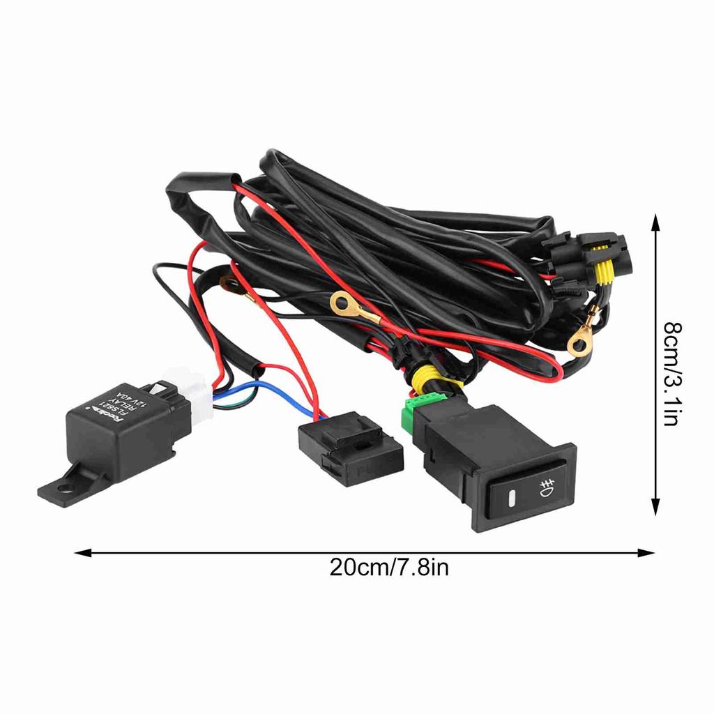 Switch Wiring Harness Kit LED Switch Wiring Relay ON-OFF Spot Light Switch LED Light Bar Wiring Harness Wiring Harness for Car
