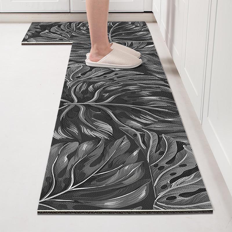 Waterproof Mats Nonslip Floor Kitchen Long Strips Absorbent Oilproof Washfree Foot Mats Dirtresistant Door Mats For Home