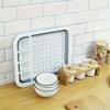 Dish Drying Rack with 3-Compartment Utensil Holder, Kitchen Countertop Organizer - Multifunctional Plate Storage Solution for Tableware and Plates