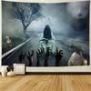 Creepy Halloween Tapestry Horror Ghost Pumpkin Bat Night Horror Ghost Tapestry Home Living Room Room Decoration