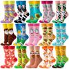 New Fashion Colorful Funny Happy Casual Women Socks Dress Harajuku Cute Animal Cartoon Men's Socks