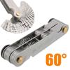 60 Degree Thread Gauge Thread Template Metric Inch 52 Sheets 0.25-6mm