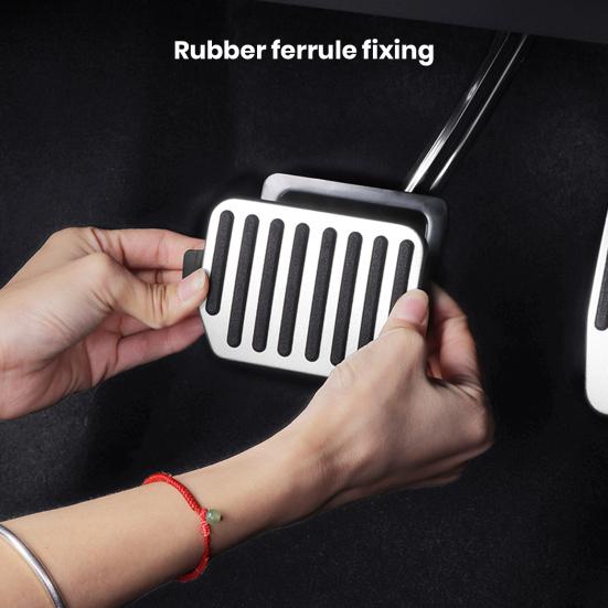 Foot Pedal Pad Replacement Non-Slip Accelerator Brake Foot Rest Pedal Extender Easy To Install Auto Aluminum Pedal Covers Accessories