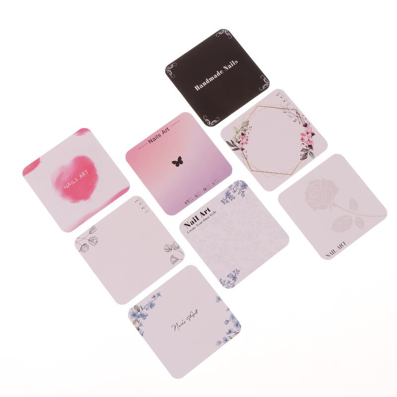 20 листов Накладные ногти Пресс-он Нижний цветочный узор Картонный фотореквизит Ручная работа Искусственные ногти Арт-типсы Дисплей Шоу-карточка Инструменты для маникюра