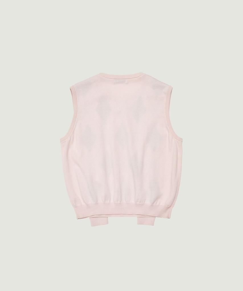 GROVE Veni Argyle Vest (Pink)
