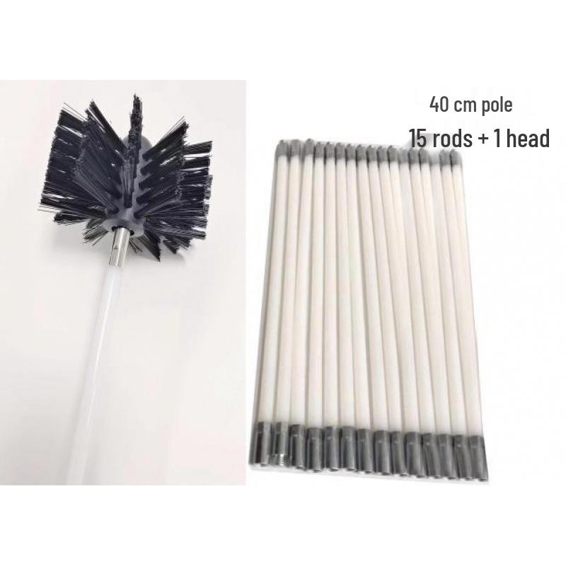 Extendable Hand-Bent Chimney, Duct, Boiler, and Range Hood Cleaning Brush