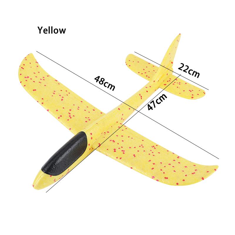 48 см Большой пенный самолет-планер Ручной запуск Самолет Инерционный EPP Пузырчатые самолеты Запуск на улице Детские игрушки для детей Мальчиков Подарок