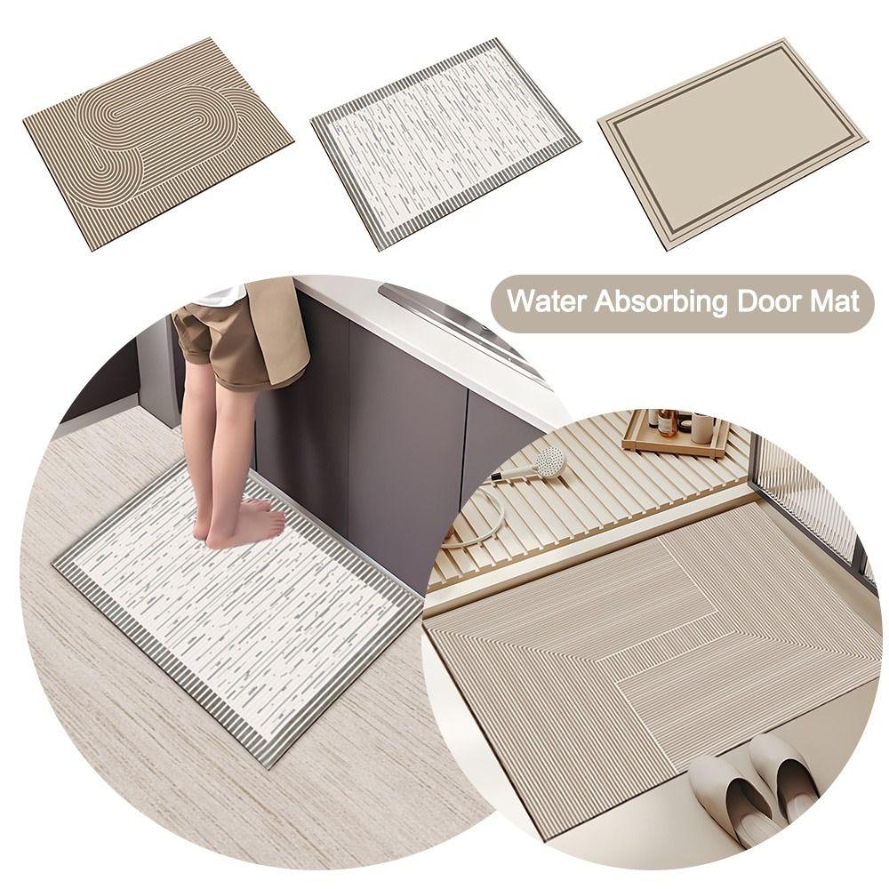 Anti Slip Long Diatomite Rug Home Decoration Carpet Household Kitchen Restaurant Bathroom