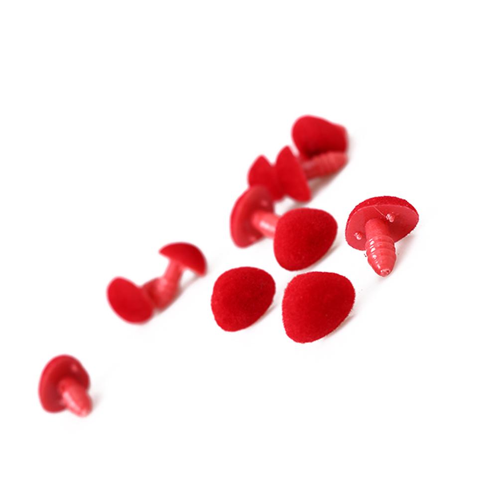 10 шт./пакет Безопасные игрушки Ремесло Пластиковый Треугольный Нос Вельветовый Медведь Пуговицы Аксессуары для Кукол