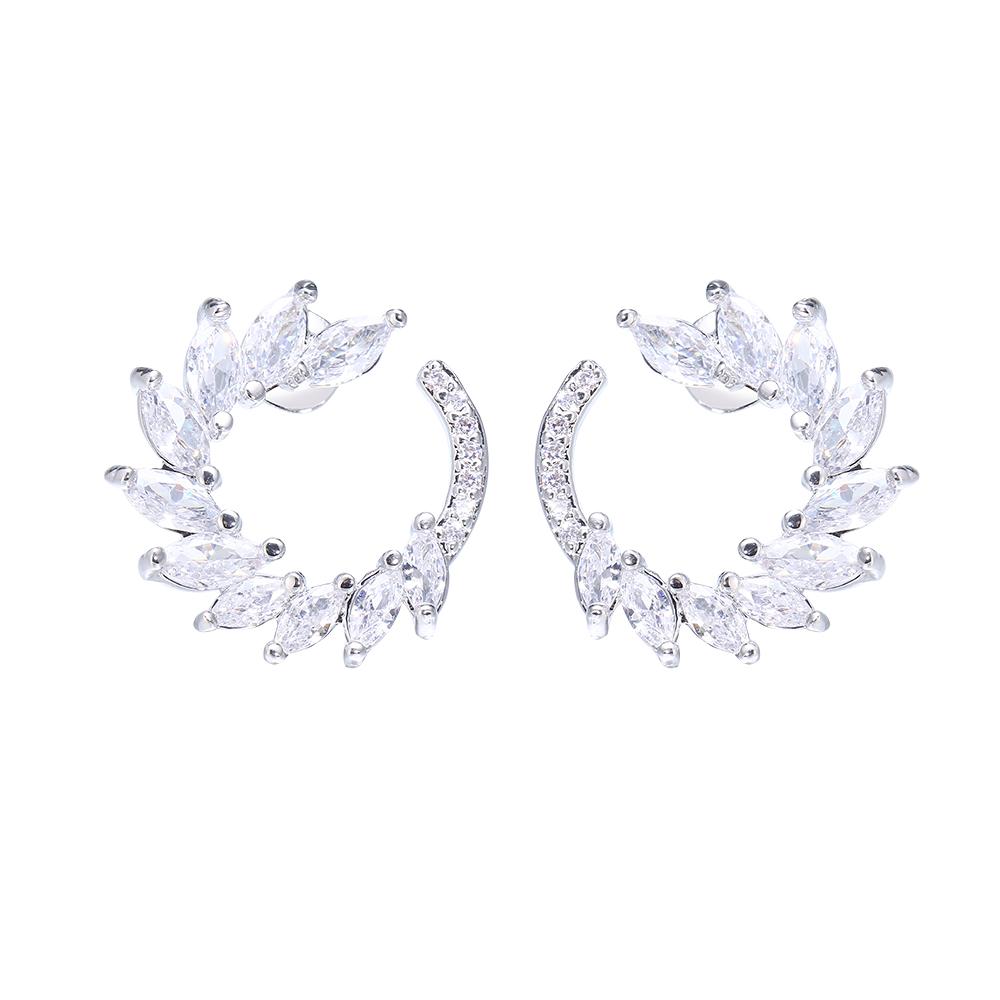 Emmaya дешевые женские серьги-гвоздики высокого качества Aaa прозрачный цвет кубический цирконий камень цветок серьги заводская цена