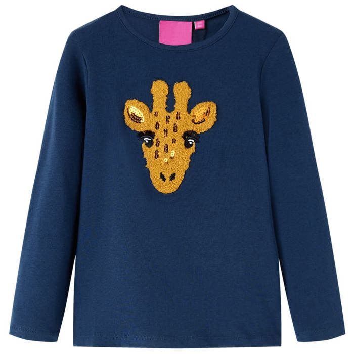 Kids' Long-sleeved T-shirt Navy Blue 92/104/116/128/140