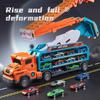 Coaster Racetrack Car-Rocket Lift Transformed Racing Car Combination Large Car Transporter Truck Folding Track Vehicle Kids Gift