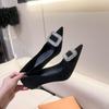 Light Luxury Rhinestone Black High Heels Women's 2025 Autumn New Temperament Pointed Tip Thin Heels Not Tired Feet Single Shoes Women