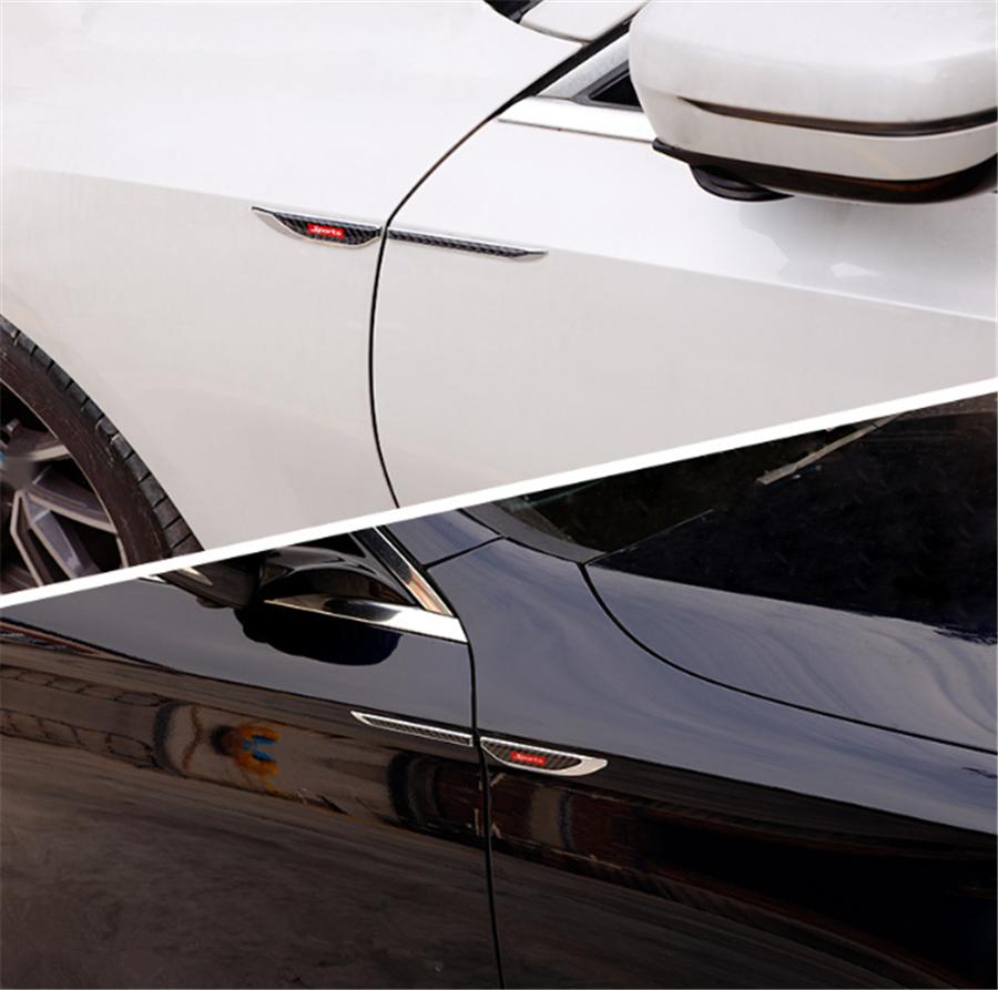 Универсальная пара алюминиевый сплав + Настоящее углеродное волокно Накладки на крылья боковин кузова автомобиля De