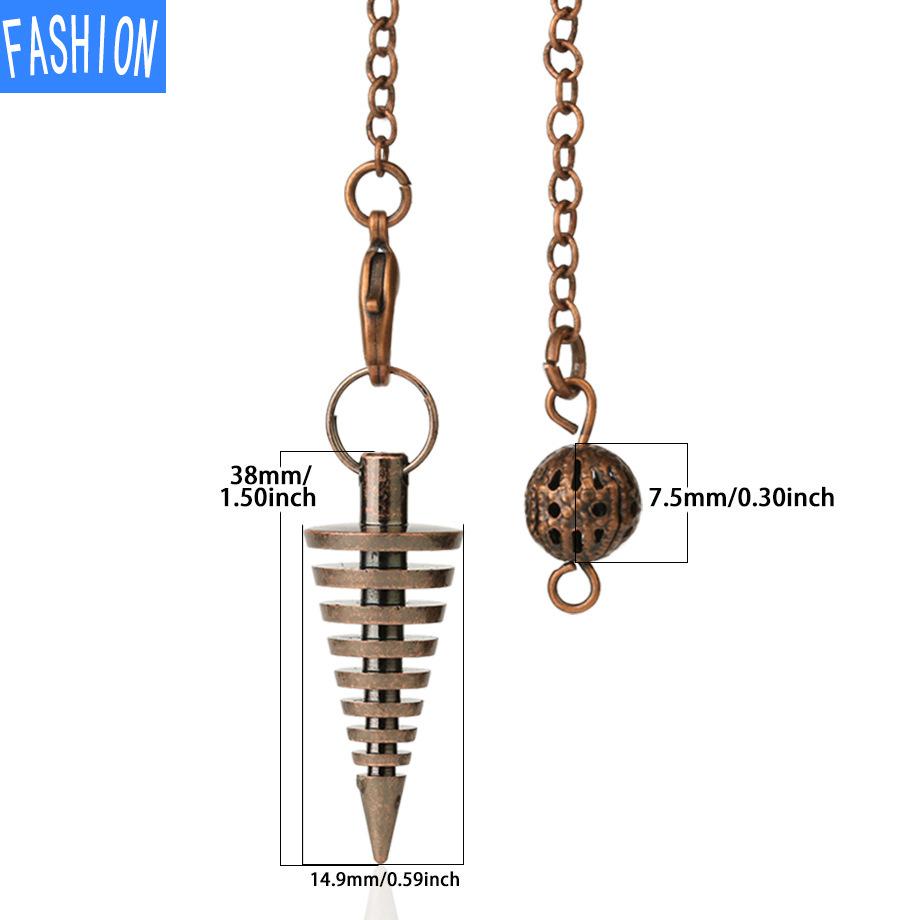 Металлический маятник духа, зубчатый конический гравитационный кулон, ювелирные изделия