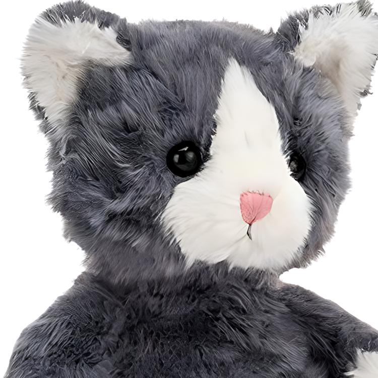 Jellycat Серия Кошки Животное Варежка Котенок Молли Котенок Темно-серый Кукла Плюшевая кукла 19 см Высота