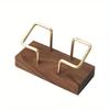 1Pc Card Storage Business Card Holder Tabletop Shelf Cards Display Stand Metal Wooden Card Holder Home Office Supply