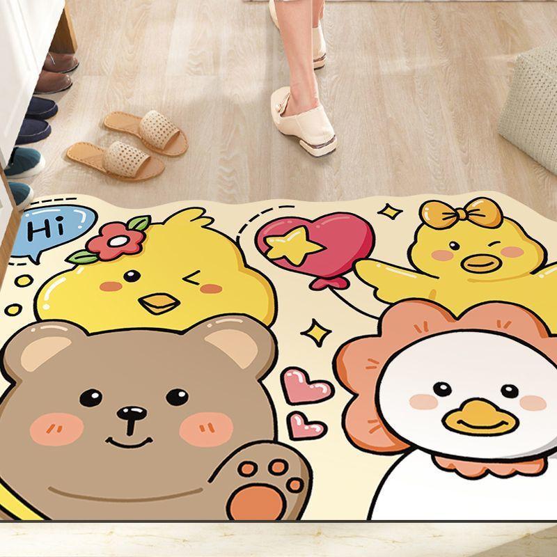 Мультяшный Может Любить Домашний Дверной Коврик Дверной Грязный Противоскользящий Коврик В Дверь Прихожая Можно Резать Ковер