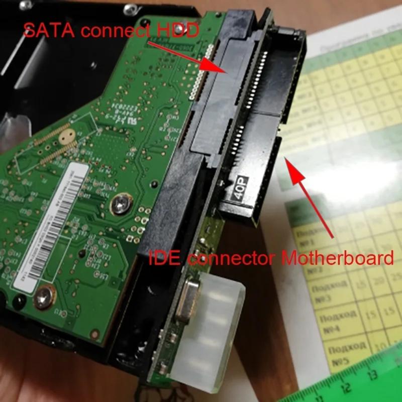 Карта IDE 40PIN на SATA Карта преобразования последовательного интерфейса SATA в параллельный для жестких дисков и записывающих устройств Адаптеры для ПК