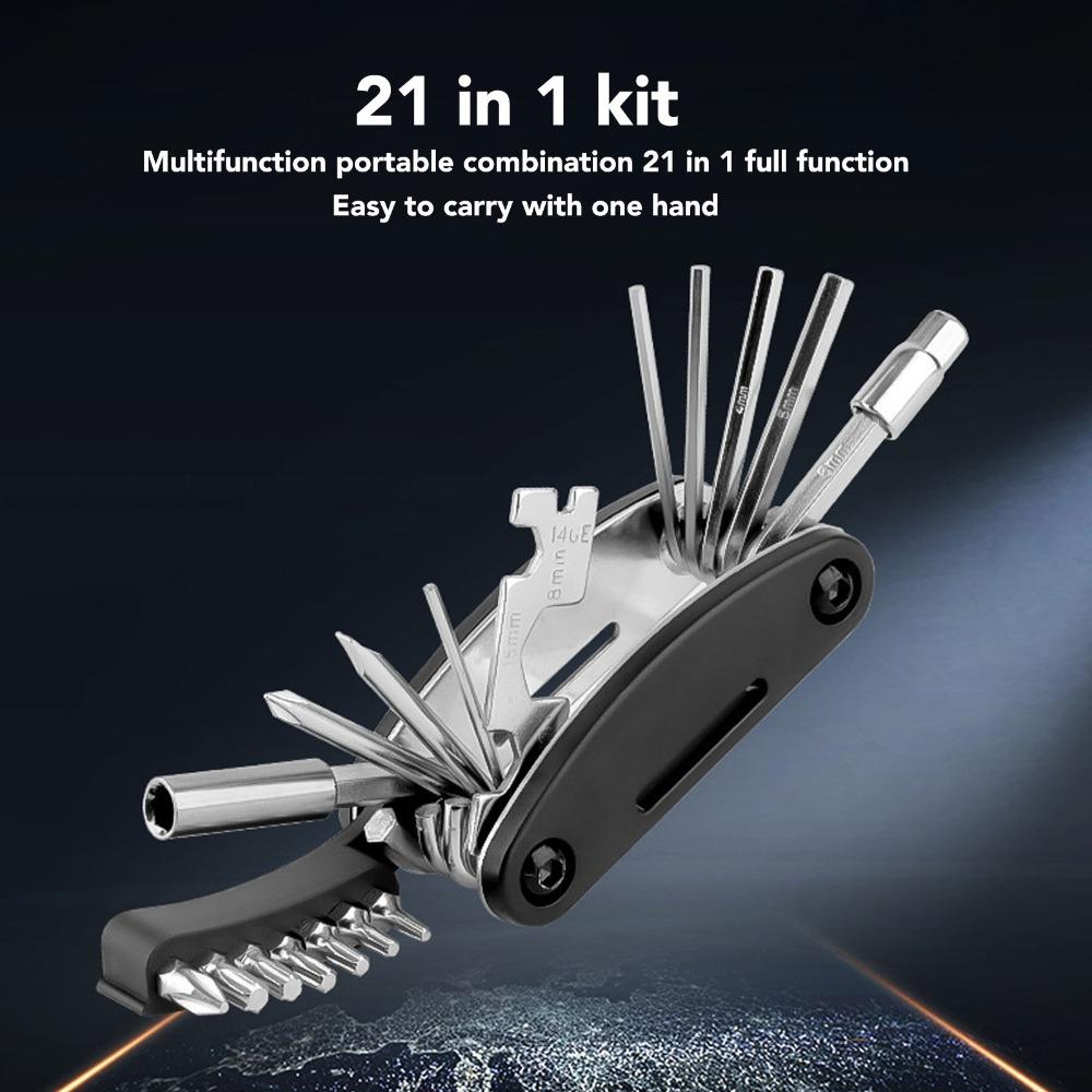 2PCS Integrated Bicycle Repair Kit 21 in 1 Bike Tool Kit Bike Repair Tool Kit  Mountain Bike