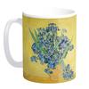 [Q9263] - Ceramic Mug 'Vincent Van Gogh' (Irises On a Yellow Background) - 9.5x8 Cm