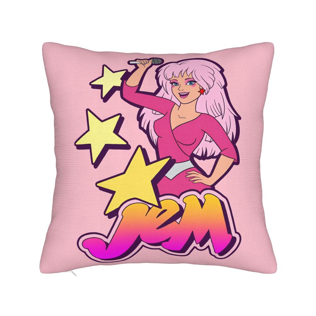Kpop Style Jem And The Holograms Pillow Cover Comfy Cushion Cover Vintage Pillow Case For Sofa Couch Bed Living Room