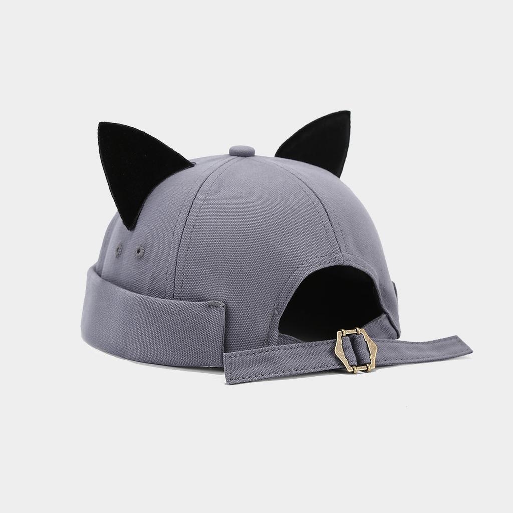 Новый японский стиль, милый и универсальный, кошачьи ушки (Хлеб в форме кошачьих ушей, приготовленный на пару), Шляпа «Дыня», Женская, Летняя, Корейская версия, Без полей