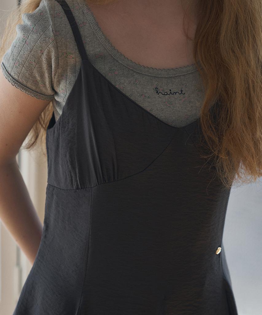Heint Ruffle Flare Sleeveless One-Piece 2Col_Charcoal