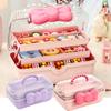 Детский ящик для хранения Многослойный ящик для хранения заколок Милая шкатулка для украшений для девочек Ящик для хранения детских аксессуаров для волос