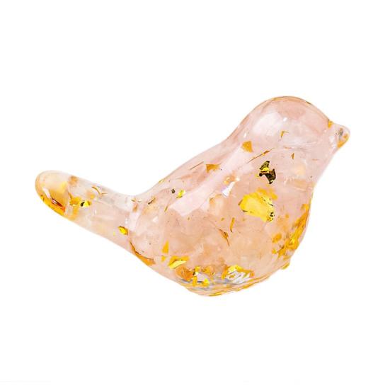 Натуральный камень красочная фигурка птицы позитивная целебная энергия ручная работа искусственный кристалл мини-статуэтка птицы украшение для домашнего офиса настольный орнамент