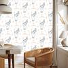 Mystical Hands Wallpaper, White and Light Gray, for Living Room and Bedroom, 50x1000