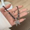 New Chinese Vintage Beaded Butterfly Necklace For Women Ins Hip Hop Trendy Hot Girl Ethnic Style Versatile Collarbone Chain Jewelry Accessory