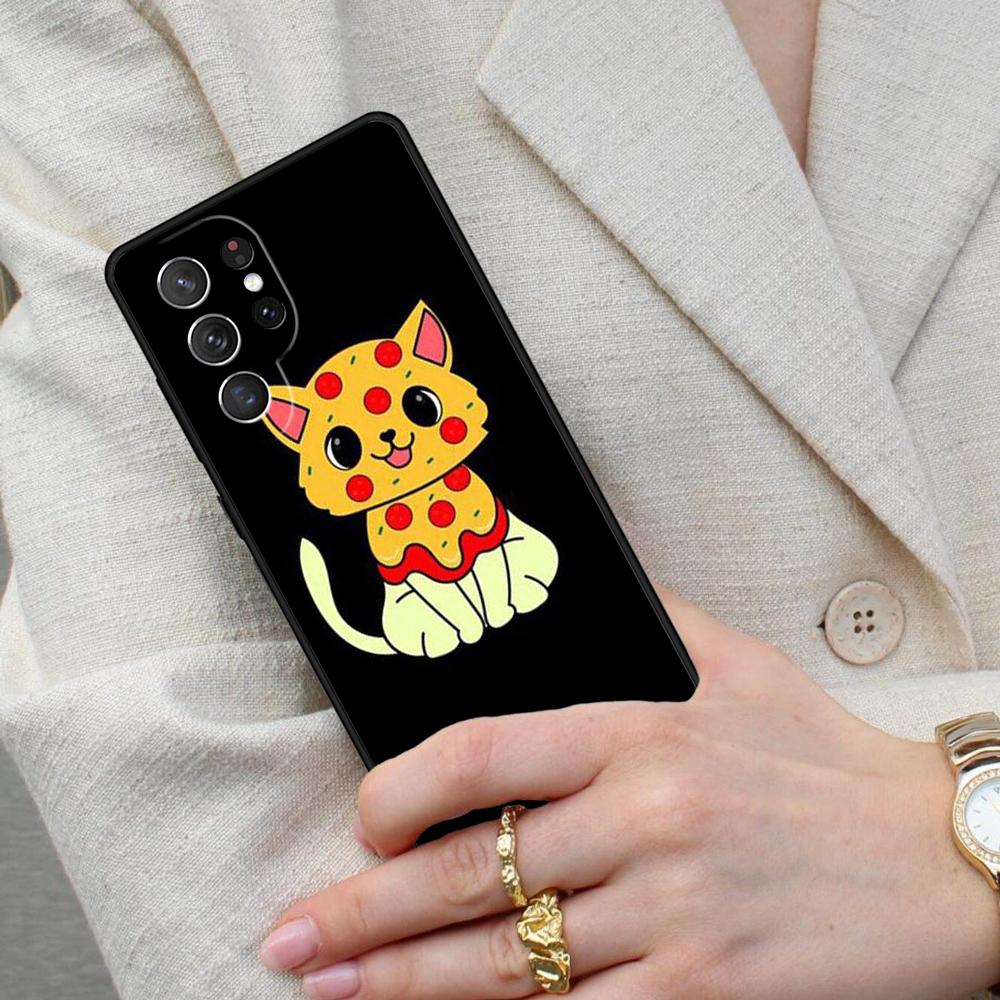 Cute Kawaii Blueberry Cat Cell Phone Case for Samsung Galaxy S26 Ultra S25 S24 S23 S22 S21 S20 Note10 Cover
