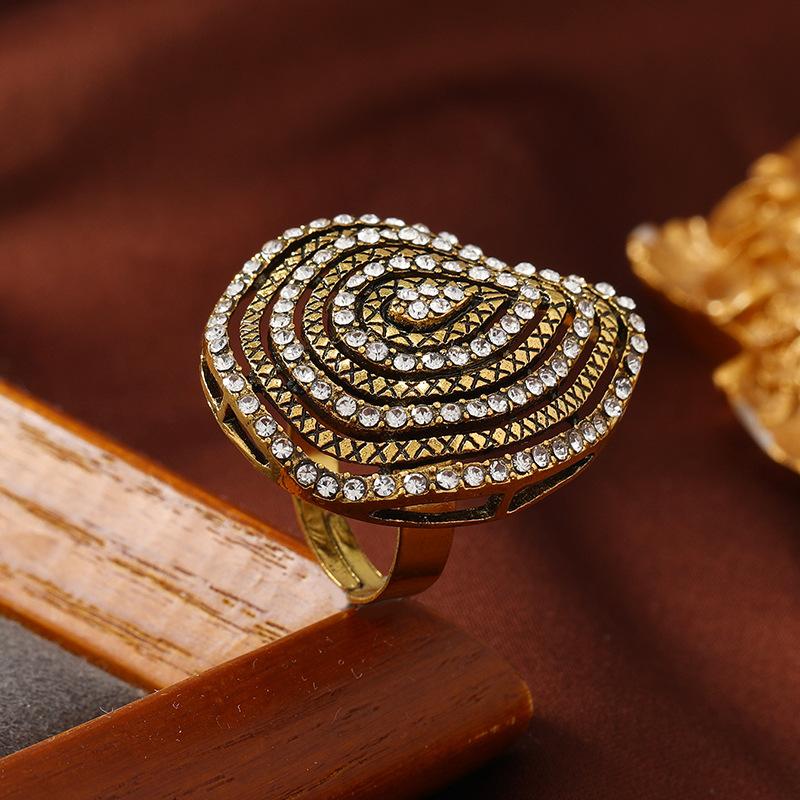 Минималистское кольцо из сплава с открывающимся кольцом, модное шарнирное кольцо в стиле ретро, ​​регулируемое открывающееся кольцо.