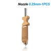 Биметаллическая 3D-печать сопла из титанового сплава, быстросъемная, 0.25 мм, 0.4 мм, 0.6 мм, 0.8 мм, комплекты экструдера, съемная для Flashforge AD5X