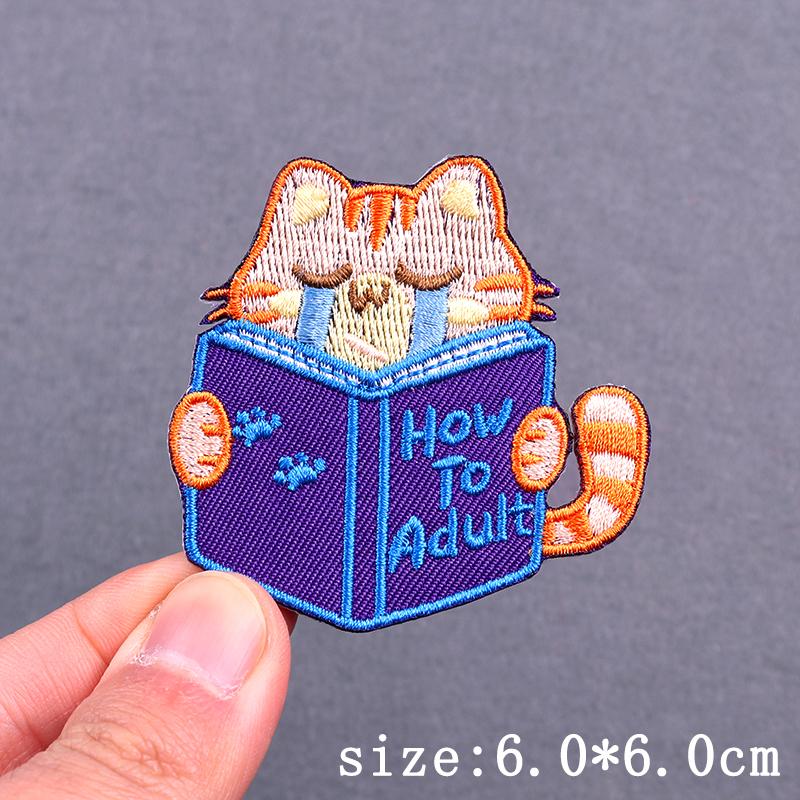 Cartoon Animal Patch Iron On Patches For Clothing Thermoadhesive Patches On Clothes Hip Hop Embroidery Patch For Clothes Badges